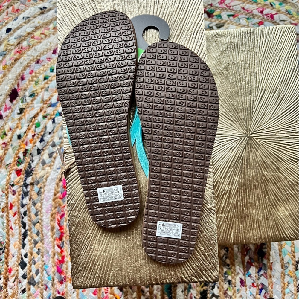 Sanuk [NWT Sz 9] Cosmic Joy Yoga Mat Flip Flops - Picture 6 of 9